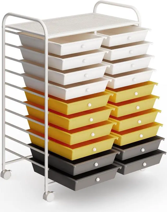 Main image of SlickBlue 20 Drawers Storage Rolling Cart Studio Organizer