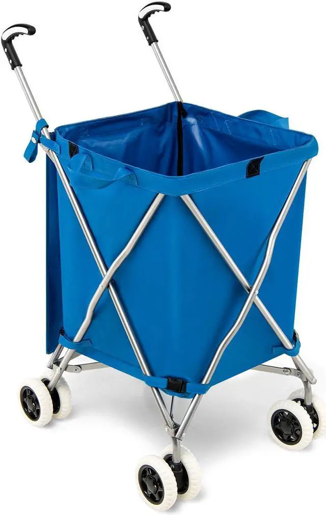 Main image of SlickBlue Folding Shopping Utility Cart with Water-Resistant Removable Canvas Bag