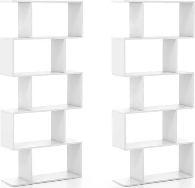 Alt view image 2 of 7 - SlickBlue 5-Tier Bookshelf with Anti-Toppling Device for Living Room Home Office