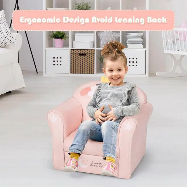 Alt view image 3 of 7 - SlickBlue Kids Lamb Sofa Children Armrest Couch
