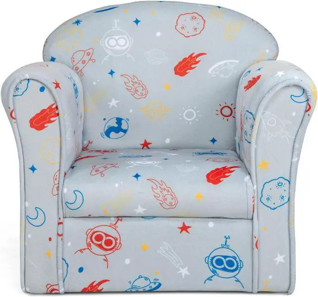 Alt view image 5 of 7 - SlickBlue Toddler Upholstered Armchair with Solid Wooden Frame and High-density Sponge Filling