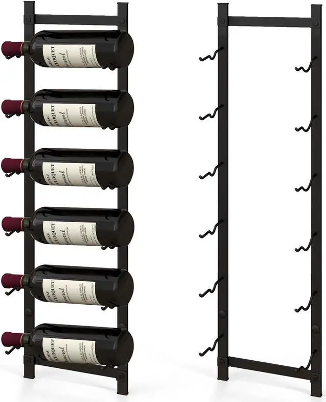 Main image of SlickBlue Rust proof Wall Mounted Wine Rack for 6 Bottles-M
