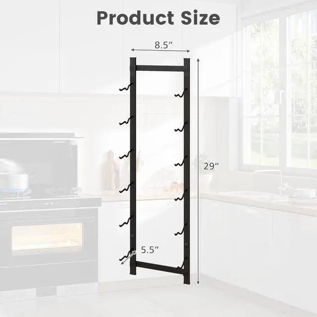 Alt view image 5 of 7 - SlickBlue Rust proof Wall Mounted Wine Rack for 6 Bottles-M