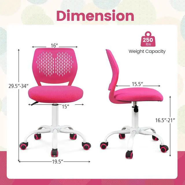 Alt view image 4 of 7 - SlickBlue Ergonomic Children Study Chair with Adjustable Height