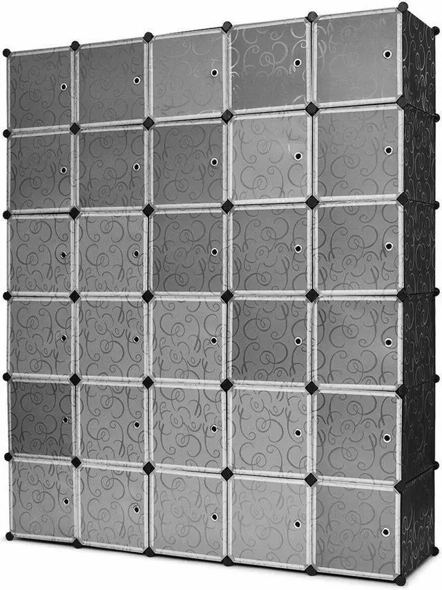 Main image of SlickBlue DIY 30 Cube Portable Closet Clothes Wardrobe Cabinet