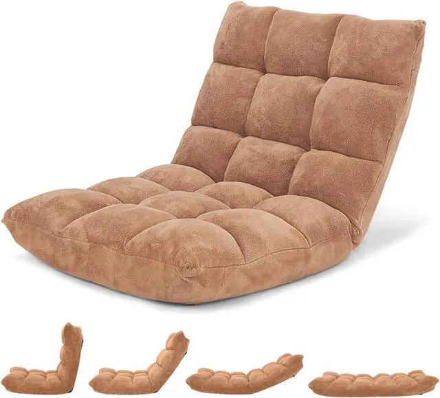 Alt view image 4 of 7 - SlickBlue Adjustable 14-position Cushioned Floor Chair