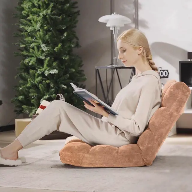Alt view image 2 of 7 - SlickBlue Adjustable 14-position Cushioned Floor Chair