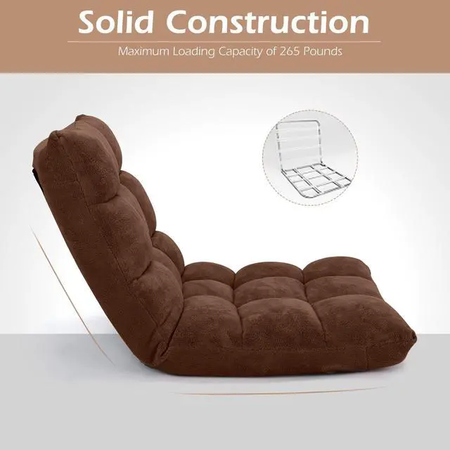 Alt view image 6 of 7 - SlickBlue Adjustable 14-position Cushioned Floor Chair