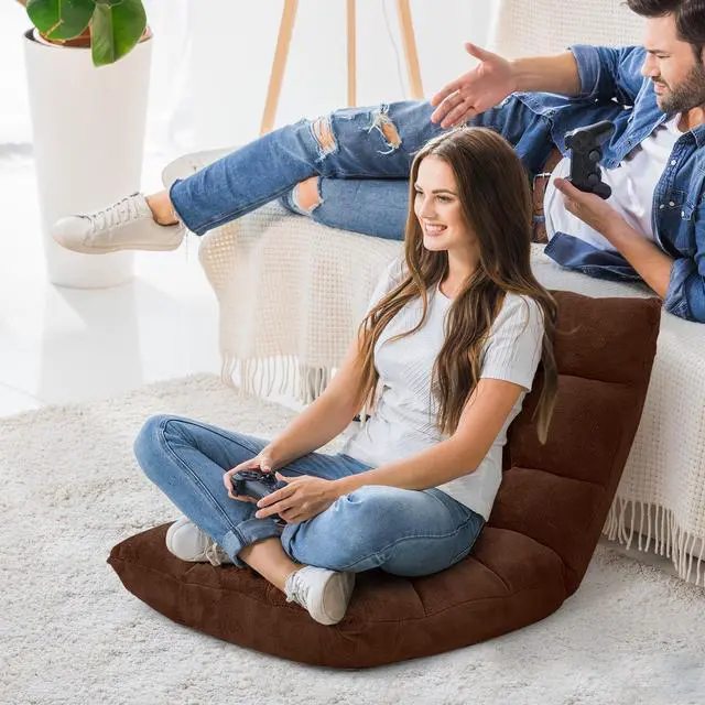 Alt view image 3 of 7 - SlickBlue Adjustable 14-position Cushioned Floor Chair