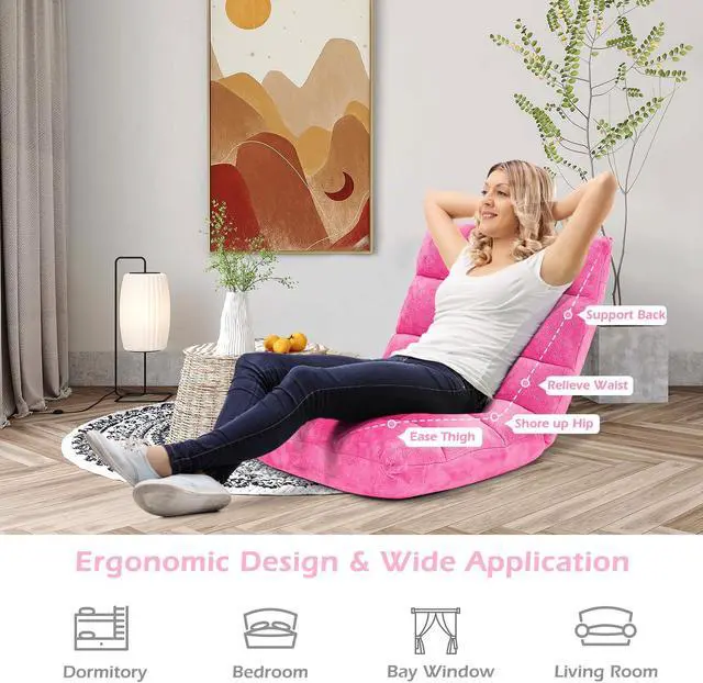 Alt view image 7 of 7 - SlickBlue Adjustable 14-position Cushioned Floor Chair