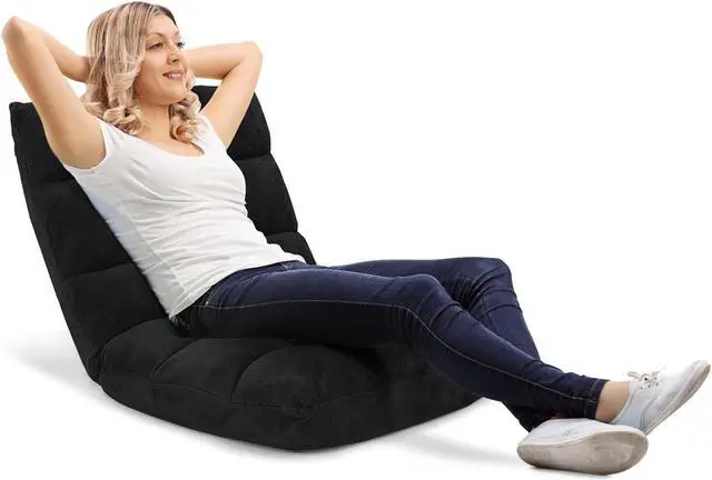 Alt view image 3 of 7 - SlickBlue Adjustable 14-Position Floor Chair Folding Lazy Gaming Sofa Chair