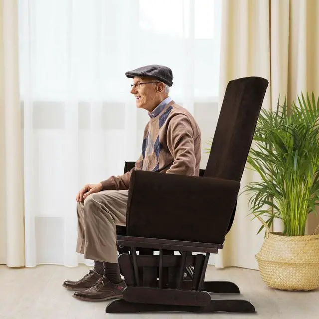 Alt view image 7 of 7 - SlickBlue Baby Nursery Relax Rocker Rocking Chair Glider and Ottoman Cushion Set