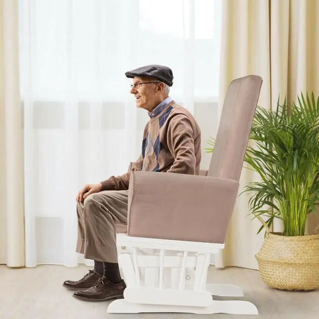 Alt view image 7 of 7 - SlickBlue Baby Nursery Relax Rocker Rocking Chair Glider and Ottoman Cushion Set