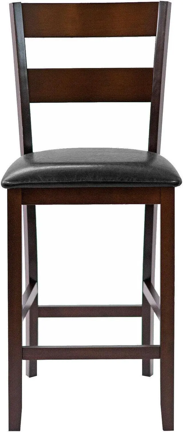 Alt view image 7 of 7 - SlickBlue 2-Pieces Upholstered Bar Stools Counter Height Chairs with PU Leather Cover