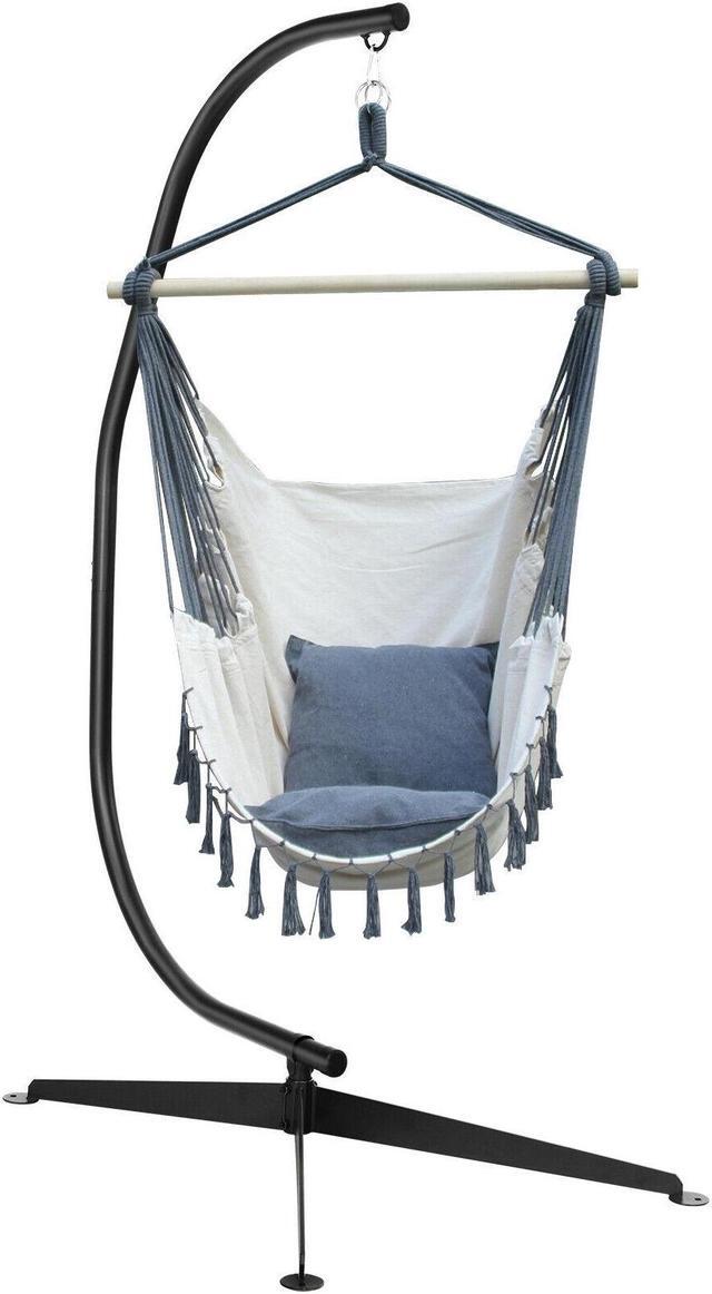 Alt view image 2 of 7 - SlickBlue Solid Steel C Hammock Frame Stand
