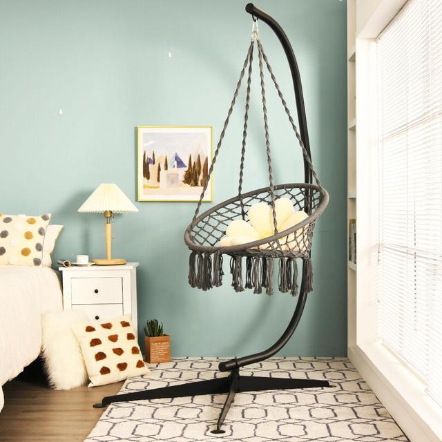 Alt view image 4 of 7 - SlickBlue Solid Steel C Hammock Frame Stand