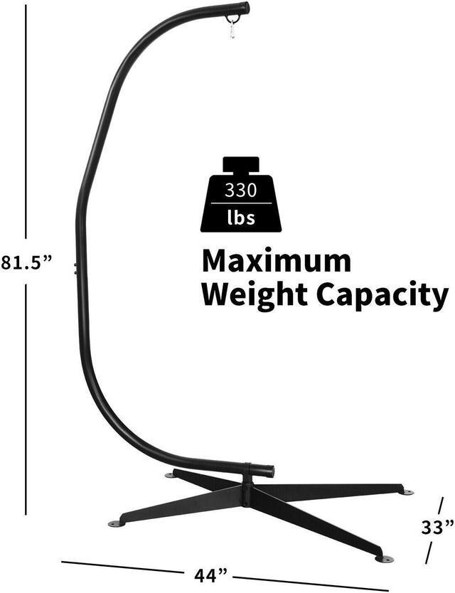 Alt view image 5 of 7 - SlickBlue Solid Steel C Hammock Frame Stand