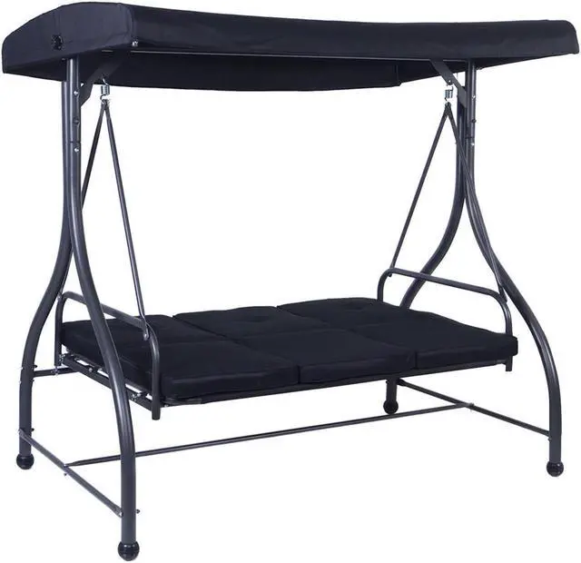 Main image of SlickBlue 3 Seats Converting Outdoor Swing Canopy Hammock with Adjustable Tilt Canopy