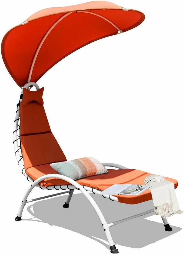 Main image of SlickBlue Patio Hanging Swing Hammock Chaise Lounger Chair with Canopy