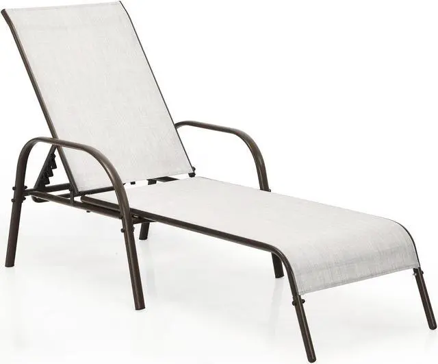 Main image of SlickBlue Adjustable Patio Chaise Folding Lounge Chair with Backrest