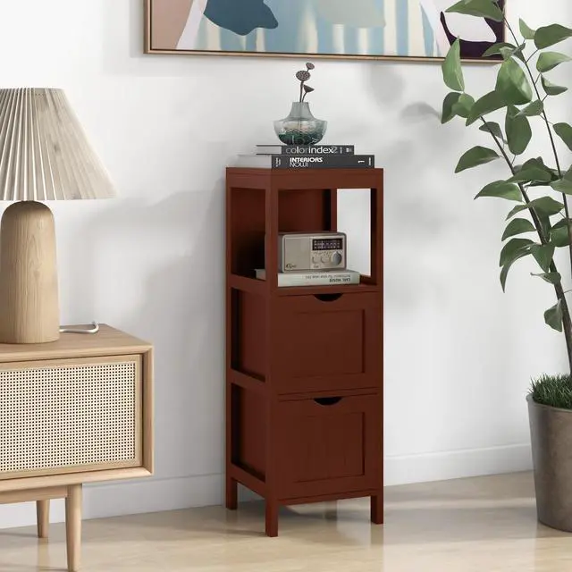 Alt view image 5 of 7 - SlickBlue Freestanding Storage Cabinet with 2 Removable Drawers for Bathroom