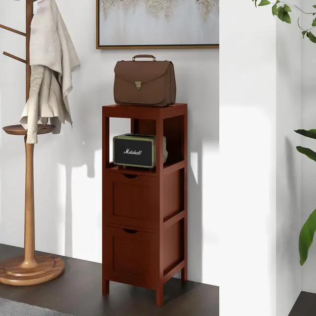 Alt view image 6 of 7 - SlickBlue Freestanding Storage Cabinet with 2 Removable Drawers for Bathroom