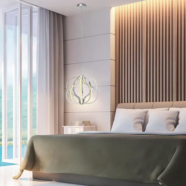 Alt view image 7 of 7 - SlickBlue Modern Dimmable Warm White LED Chandelier