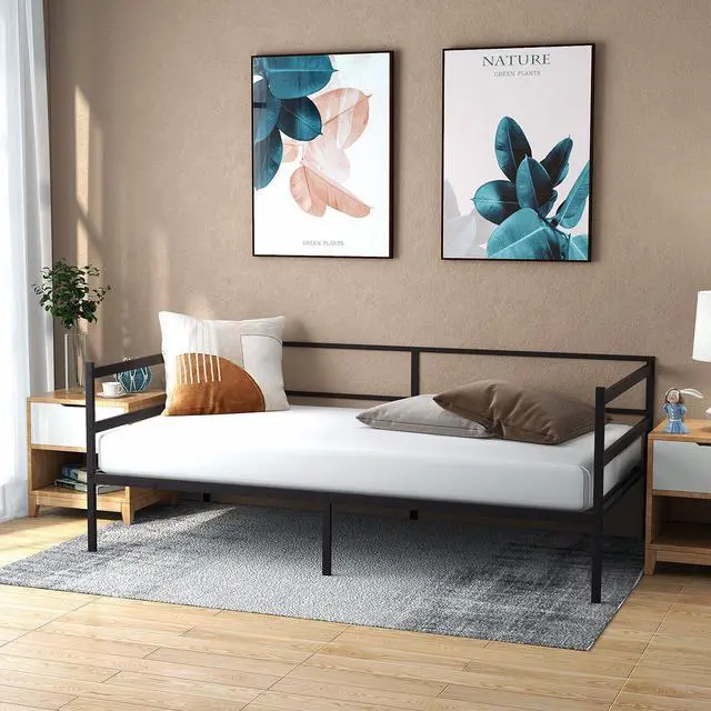 Alt view image 3 of 7 - SlickBlue Twin Size Metal Daybed Frame for Living Room Bedroom
