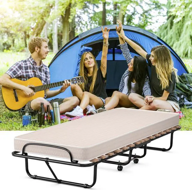 Alt view image 6 of 7 - SlickBlue 75 x 31.5 Inch Folding Guest Bed with Memory Foam Mattress for Adult