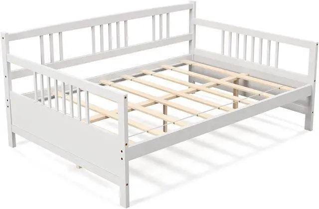 Main image of SlickBlue Wooden Full Size Daybed Frame with Guardrails