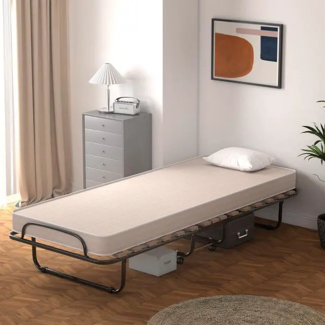 Alt view image 2 of 7 - SlickBlue Portable Folding Bed with Memory Foam Mattress and Sturdy Metal Frame