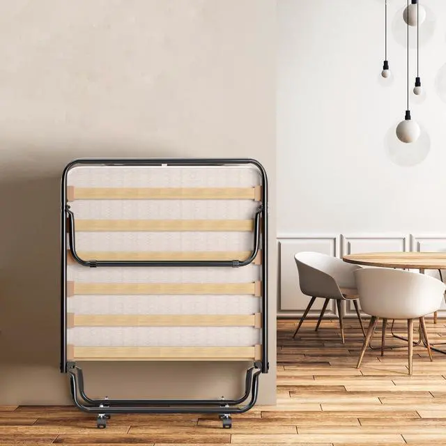 Alt view image 6 of 7 - SlickBlue Portable Folding Bed with Memory Foam Mattress and Sturdy Metal Frame