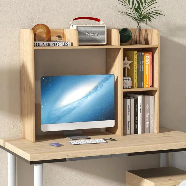 Alt view image 6 of 7 - SlickBlue 3-Tier Multipurpose Desk Bookshelf with 4 Shelves