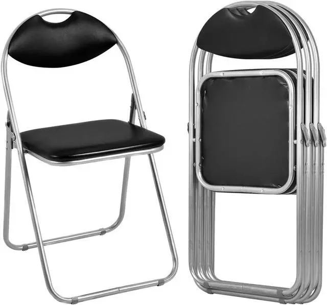 Alt view image 2 of 7 - SlickBlue Portable Folding Dining Chairs Set with Carrying Handles-Set of 4