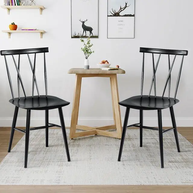 Alt view image 3 of 7 - SlickBlue Set of 2 Modern Dining Chairs with Backrest