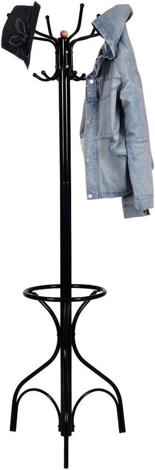 Alt view image 3 of 7 - SlickBlue Vintage Metal Coat Hat Tree Stand Clothes Hanger