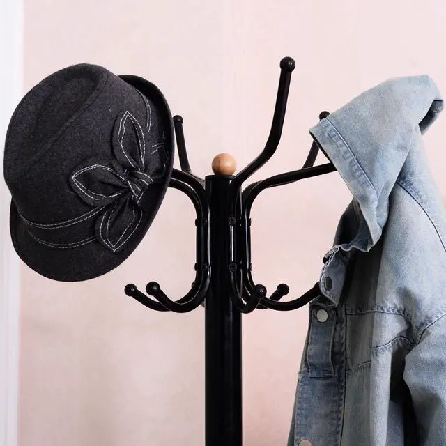 Alt view image 5 of 7 - SlickBlue Vintage Metal Coat Hat Tree Stand Clothes Hanger