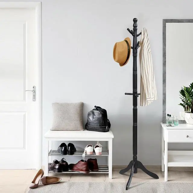 Alt view image 4 of 7 - SlickBlue Entryway Height Adjustable Coat Stand with 9 Hooks