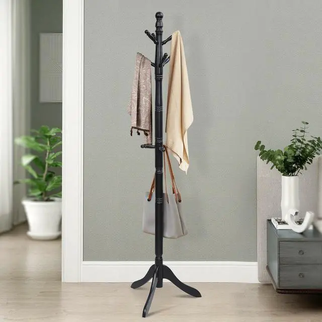 Alt view image 6 of 7 - SlickBlue Entryway Height Adjustable Coat Stand with 9 Hooks