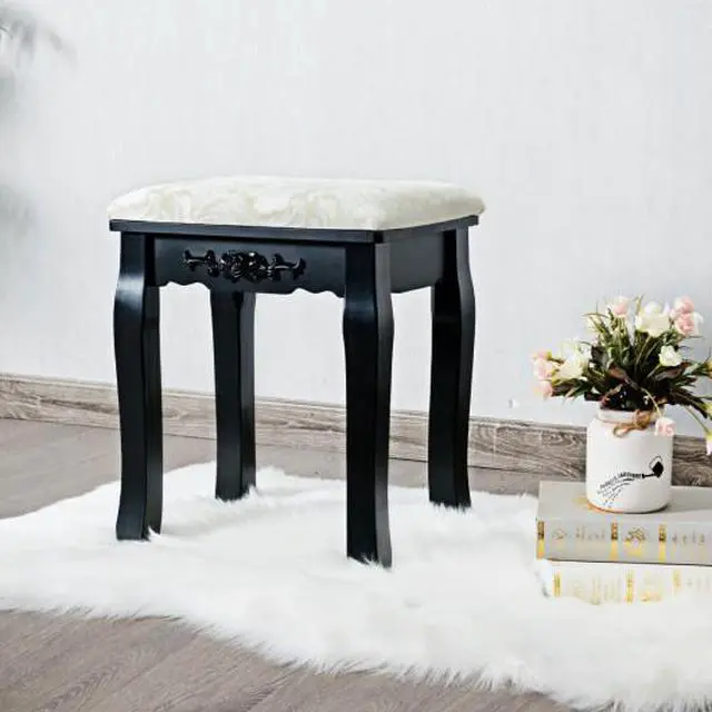 Alt view image 3 of 3 - SlickBlue Vanity Stool Makeup Bench Dressing Stool-Black