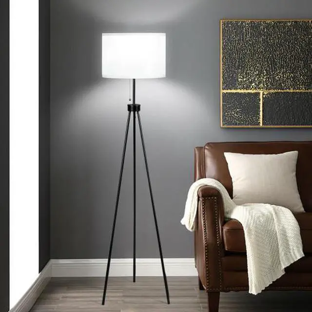 Main image of SlickBlue Modern Metal Tripod Floor Lamp with Chain Switch