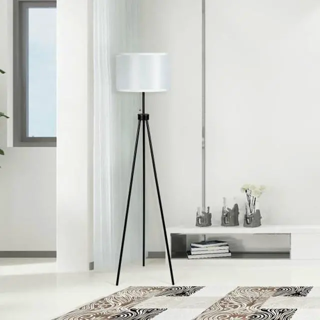 Alt view image 3 of 3 - SlickBlue Modern Metal Tripod Floor Lamp with Chain Switch