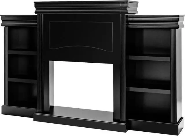 Main image of SlickBlue 70 Inch Modern Fireplace Media Entertainment Center with Bookcase