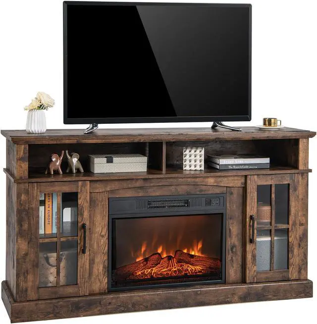 Main image of SlickBlue Fireplace TV Stand for TVs Up to 65 Inch with Side Cabinets and Remote Control