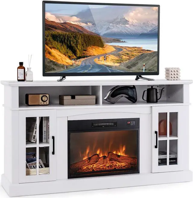 Main image of SlickBlue Fireplace TV Stand for TVs Up to 65 Inch with Side Cabinets and Remote Control