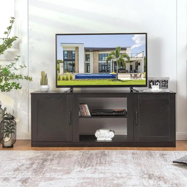 Alt view image 2 of 7 - SlickBlue 58 Inch TV Stand with 1500W Faux Fireplace for TVs up to 65 Inch