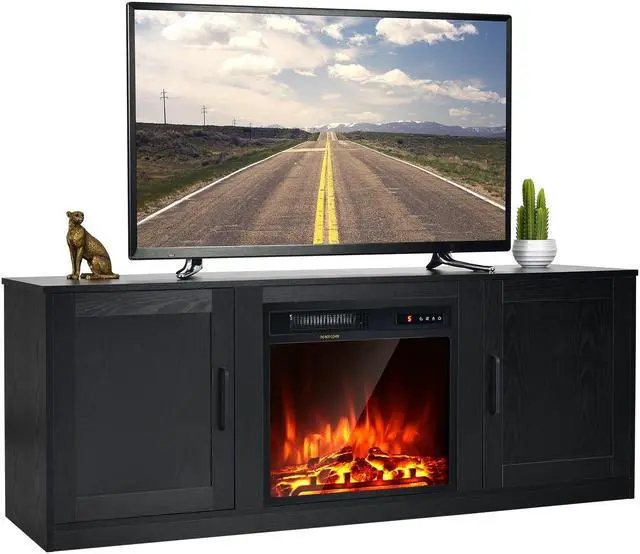 Alt view image 7 of 7 - SlickBlue 58 Inch TV Stand with 1500W Faux Fireplace for TVs up to 65 Inch