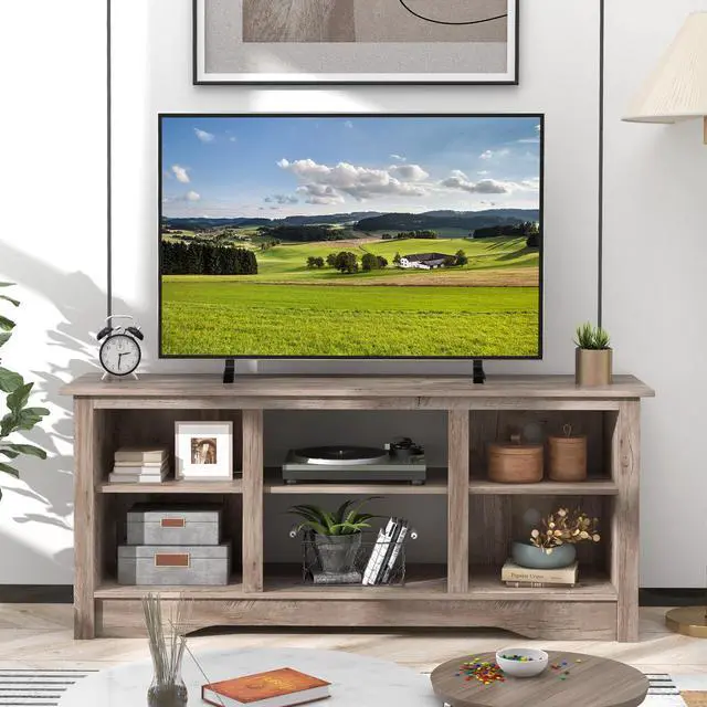 Alt view image 4 of 7 - SlickBlue TV Stand for up to 65" Flat Screen TVs with Adjustable Shelves for 18"