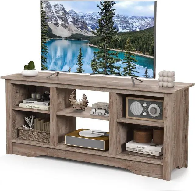 Alt view image 2 of 7 - SlickBlue TV Stand for up to 65" Flat Screen TVs with Adjustable Shelves for 18"
