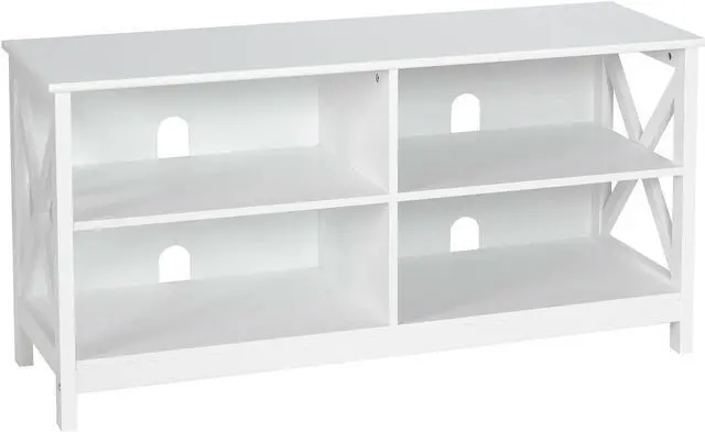 Main image of SlickBlue Wooden TV Stand Entertainment for TVs up to 55 Inch with X-Shaped Frame